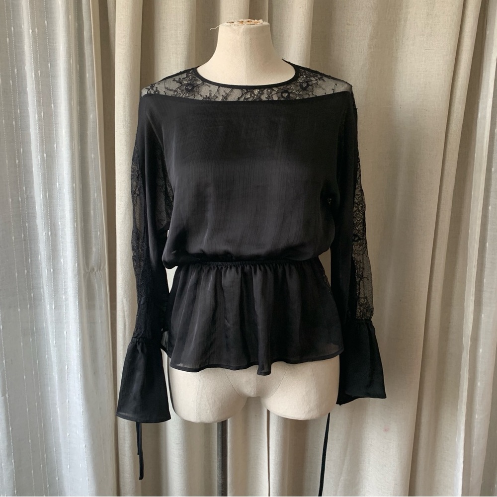 BLACK NO NAME LACE WHIMSIGOTH BLOUSE